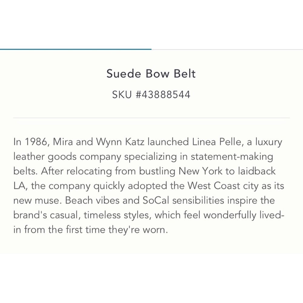 NWT Anthropologie Suede Bow Belt - Picture 4 of 5
